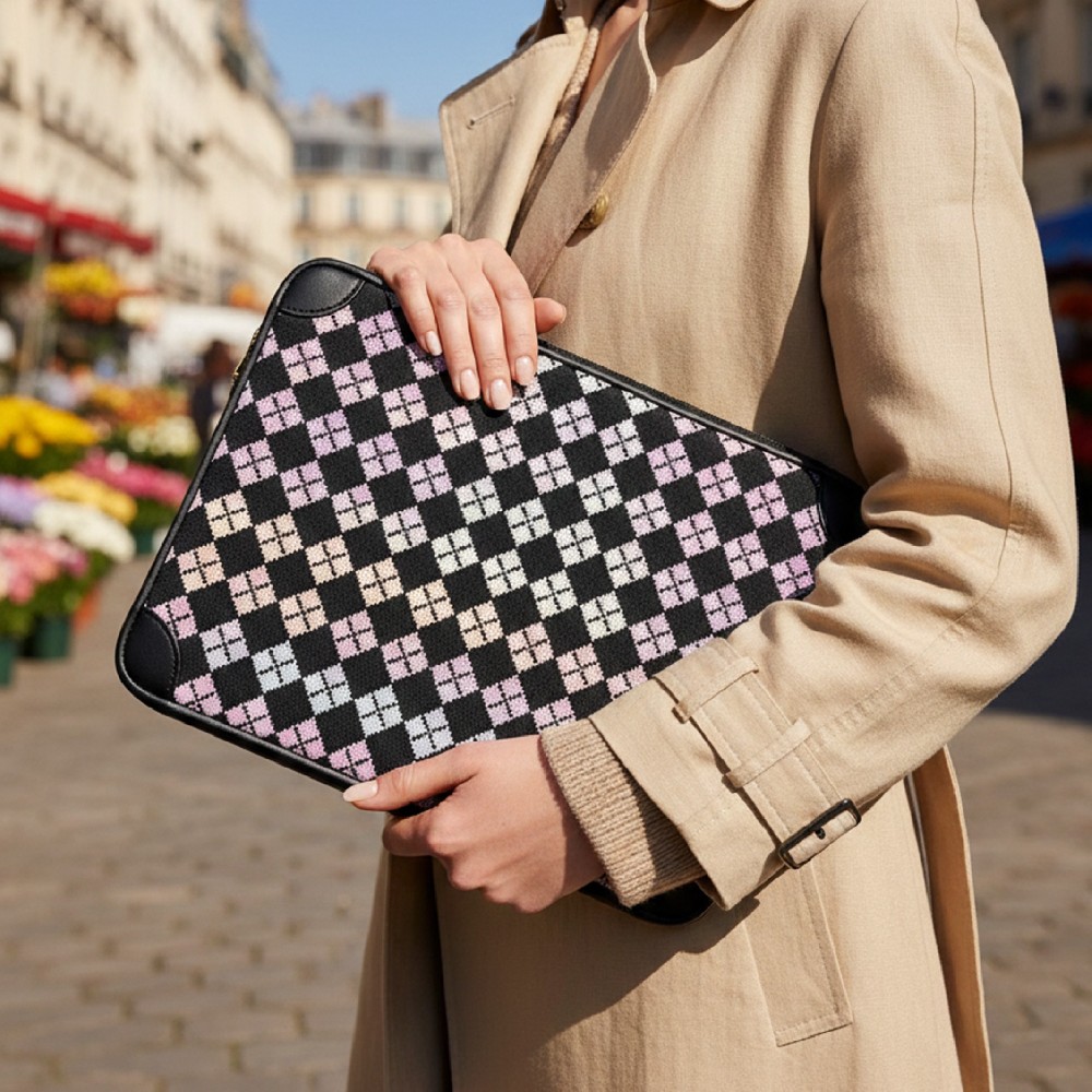 棱镜格平板包  分区光感针织技术  YX923