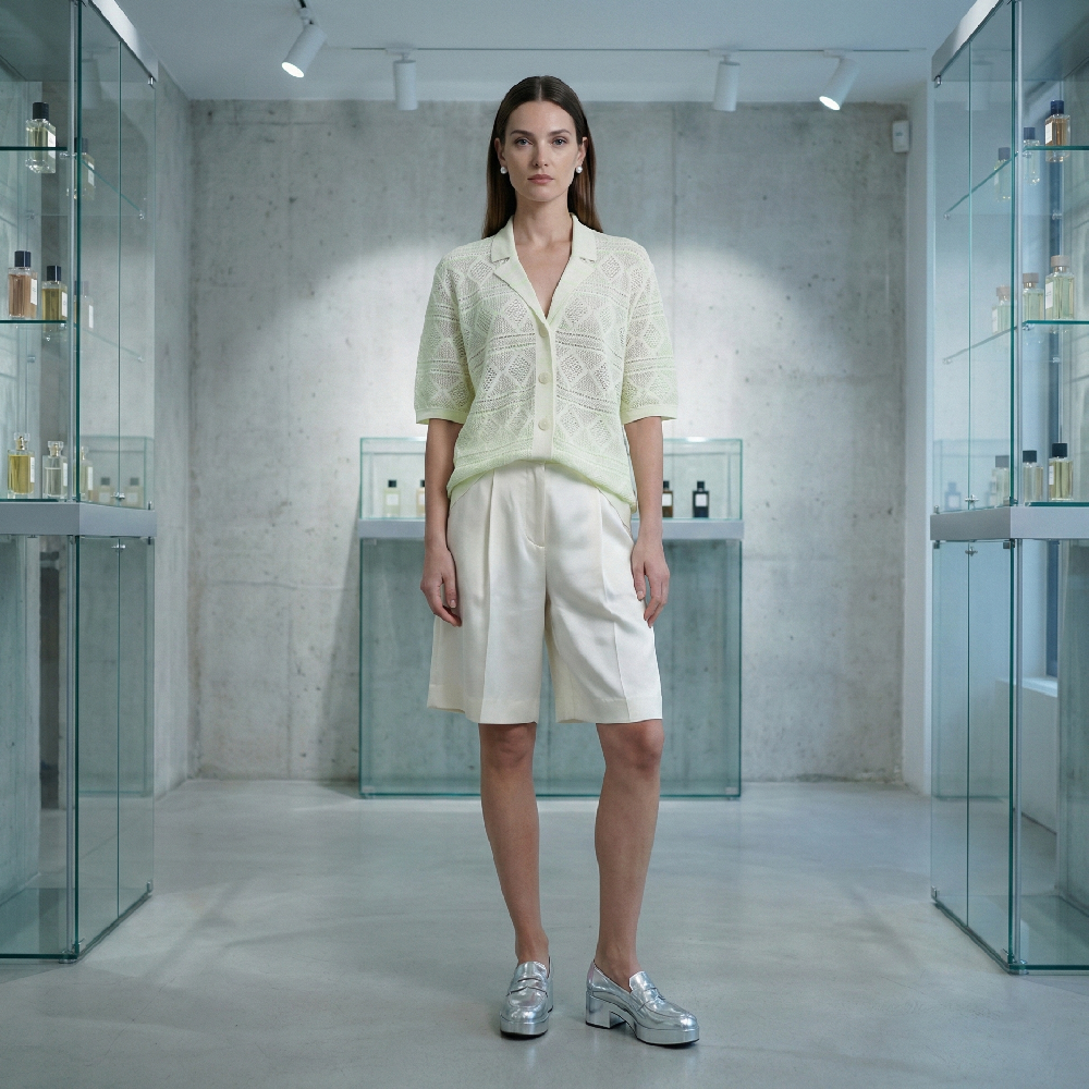 分段夜光上衣 不规则夜光纱线 YX954